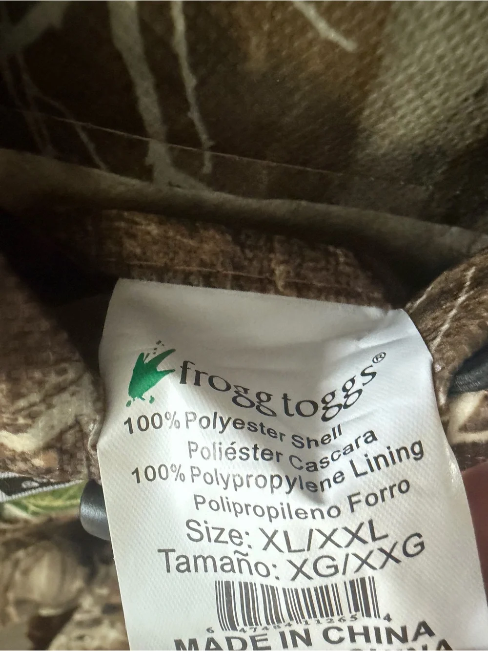 Frogg Toggs constructed from